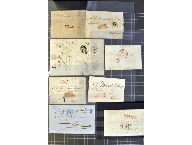 1830/70 (ca.) rund 220 markenlose Briefe, dabei Forwarding-Stempel, Taxstempel und -vermerke etc.