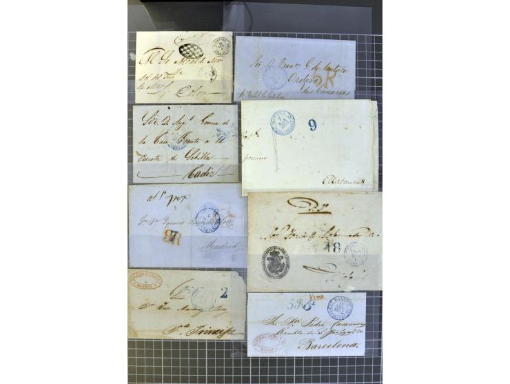 1830/70 (ca.) rund 220 markenlose Briefe, dabei Forwarding-Stempel, Taxstempel und -vermerke etc.