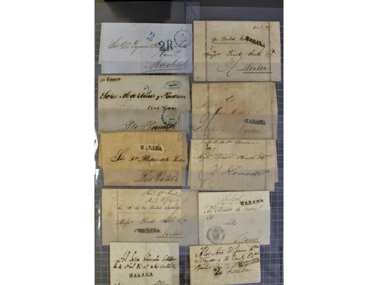 1830/70 (ca.) rund 220 markenlose Briefe, dabei Forwarding-Stempel, Taxstempel und -vermerke etc.