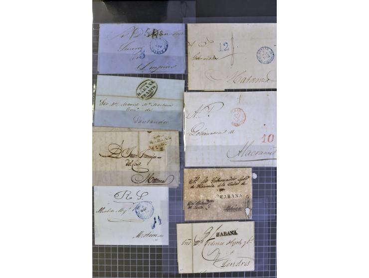 1830/70 (ca.) rund 220 markenlose Briefe, dabei Forwarding-Stempel, Taxstempel und -vermerke etc.