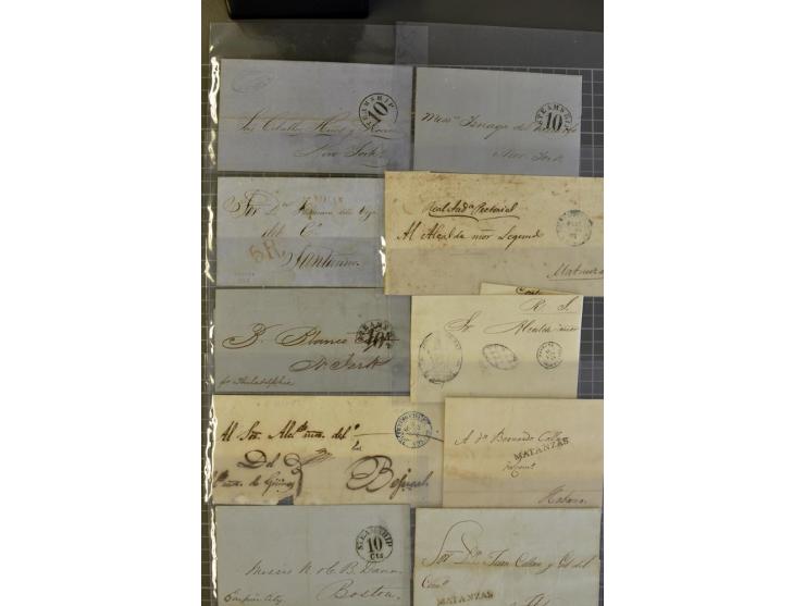 1830/70 (ca.) rund 220 markenlose Briefe, dabei Forwarding-Stempel, Taxstempel und -vermerke etc.