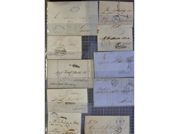 1830/70 (ca.) rund 220 markenlose Briefe, dabei Forwarding-Stempel, Taxstempel und -vermerke etc.