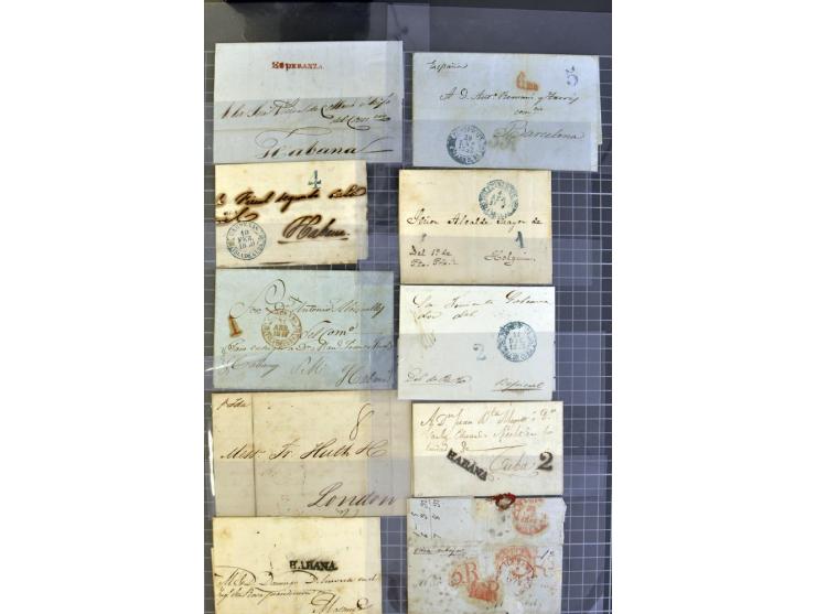 1830/70 (ca.) rund 220 markenlose Briefe, dabei Forwarding-Stempel, Taxstempel und -vermerke etc.