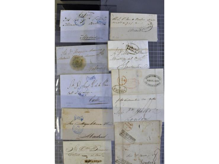 1830/70 (ca.) rund 220 markenlose Briefe, dabei Forwarding-Stempel, Taxstempel und -vermerke etc.