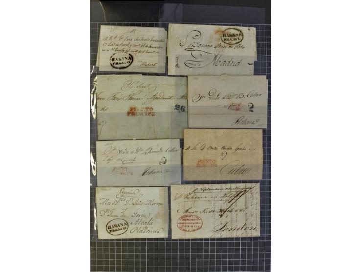 1830/70 (ca.) rund 220 markenlose Briefe, dabei Forwarding-Stempel, Taxstempel und -vermerke etc.