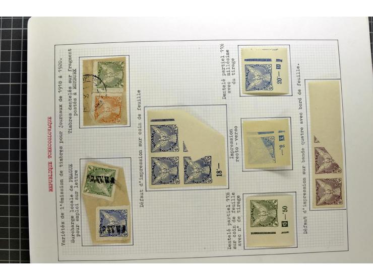  1918/86, ungebrauchte und gestempelte Sammlung mit lokalen Revolutionsausgaben, VZOREC auf Hradschin, Portoprovisiorien, Pro