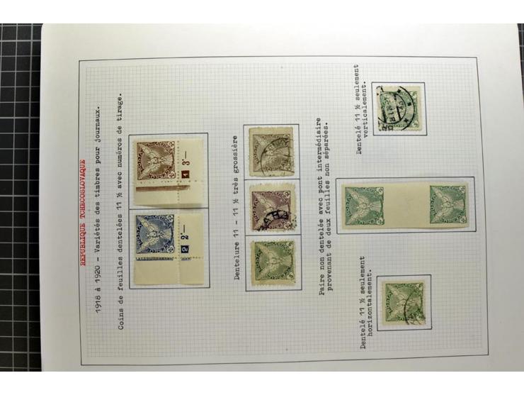  1918/86, ungebrauchte und gestempelte Sammlung mit lokalen Revolutionsausgaben, VZOREC auf Hradschin, Portoprovisiorien, Pro