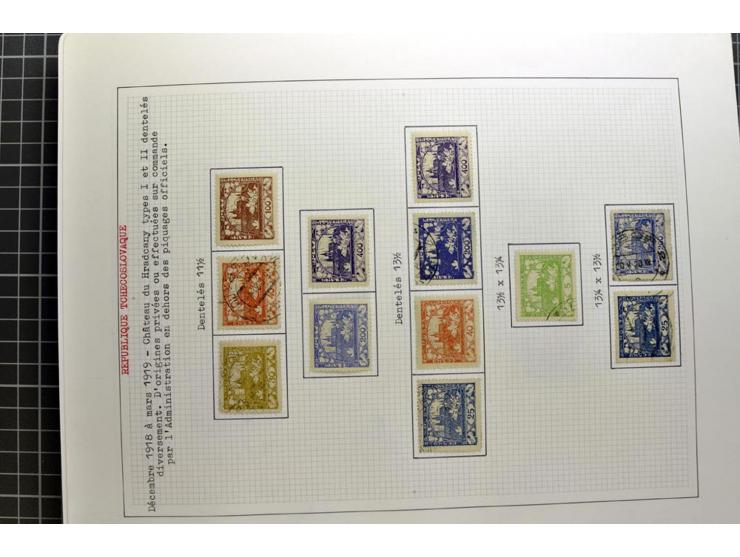  1918/86, ungebrauchte und gestempelte Sammlung mit lokalen Revolutionsausgaben, VZOREC auf Hradschin, Portoprovisiorien, Pro