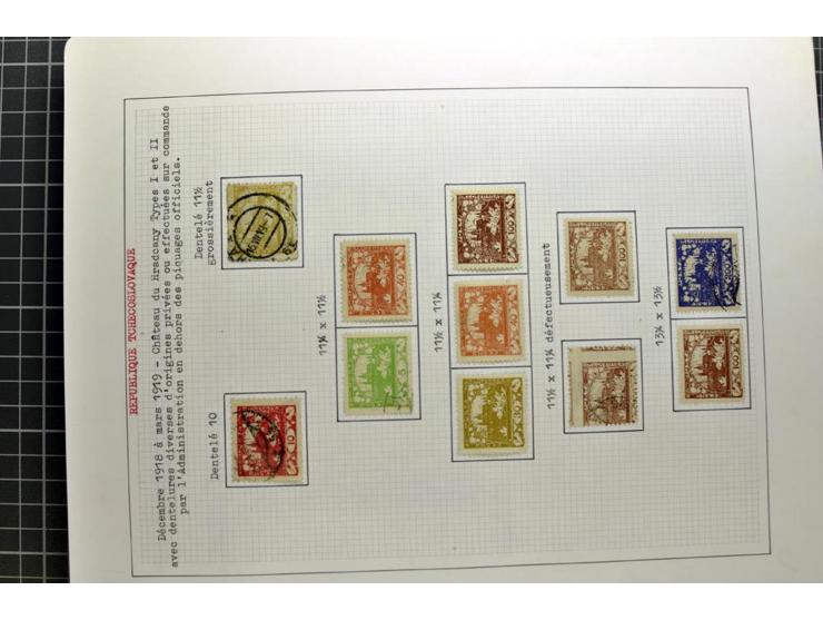  1918/86, ungebrauchte und gestempelte Sammlung mit lokalen Revolutionsausgaben, VZOREC auf Hradschin, Portoprovisiorien, Pro