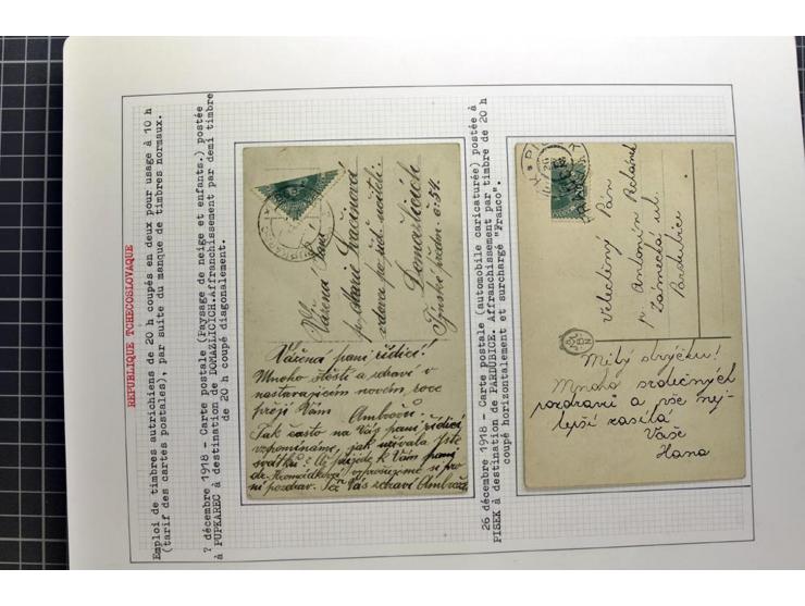  1918/86, ungebrauchte und gestempelte Sammlung mit lokalen Revolutionsausgaben, VZOREC auf Hradschin, Portoprovisiorien, Pro
