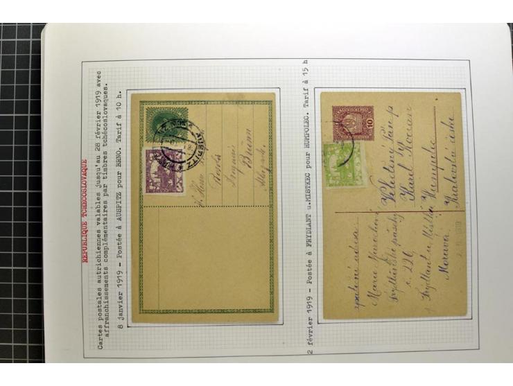  1918/86, ungebrauchte und gestempelte Sammlung mit lokalen Revolutionsausgaben, VZOREC auf Hradschin, Portoprovisiorien, Pro