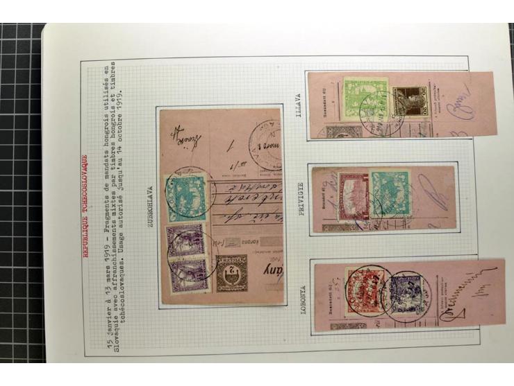  1918/86, ungebrauchte und gestempelte Sammlung mit lokalen Revolutionsausgaben, VZOREC auf Hradschin, Portoprovisiorien, Pro