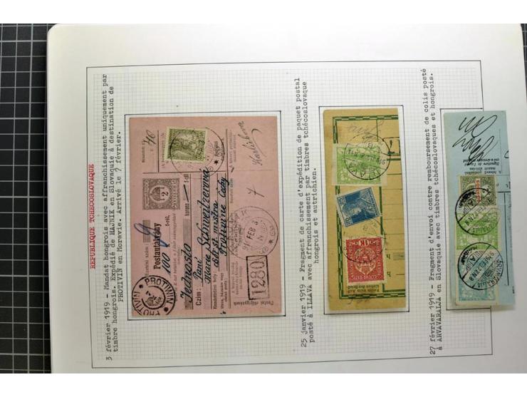  1918/86, ungebrauchte und gestempelte Sammlung mit lokalen Revolutionsausgaben, VZOREC auf Hradschin, Portoprovisiorien, Pro