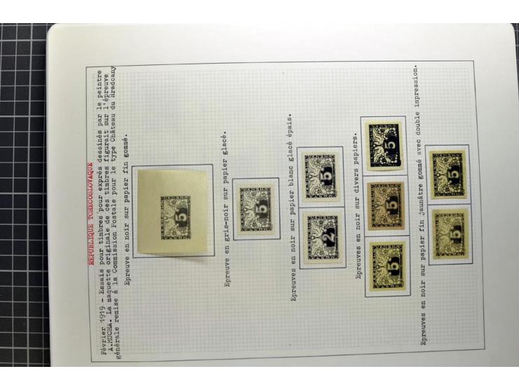 1918/86, ungebrauchte und gestempelte Sammlung mit lokalen Revolutionsausgaben, VZOREC auf Hradschin, Portoprovisiorien, Pro