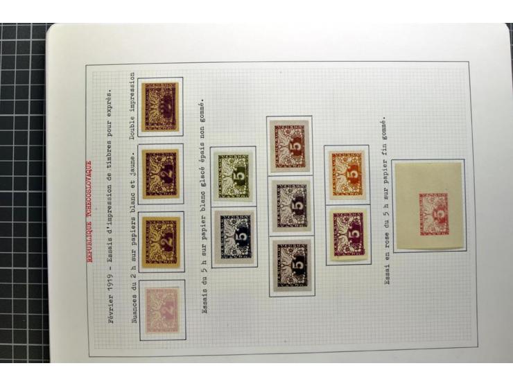  1918/86, ungebrauchte und gestempelte Sammlung mit lokalen Revolutionsausgaben, VZOREC auf Hradschin, Portoprovisiorien, Pro