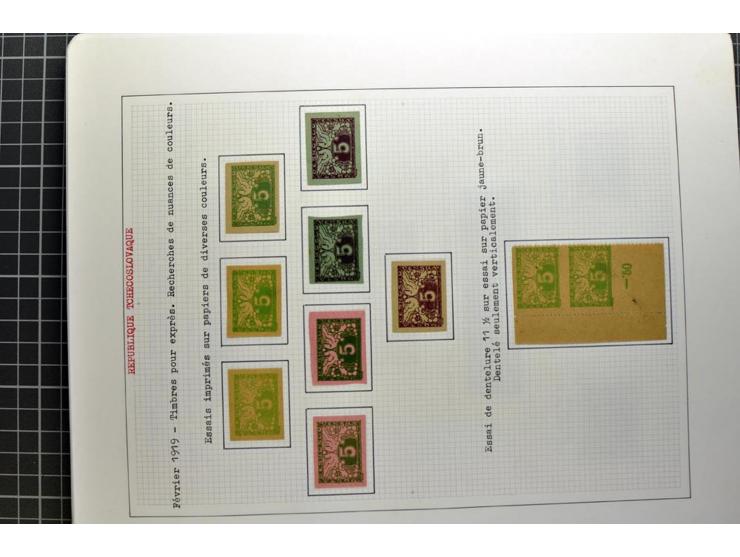  1918/86, ungebrauchte und gestempelte Sammlung mit lokalen Revolutionsausgaben, VZOREC auf Hradschin, Portoprovisiorien, Pro
