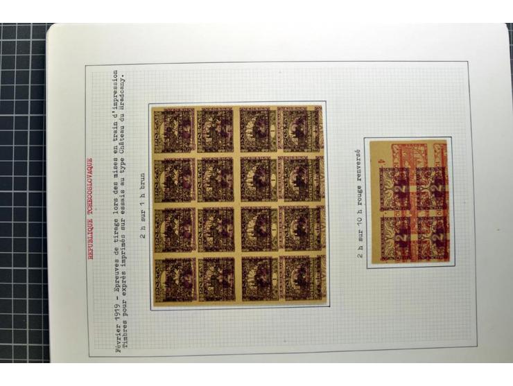  1918/86, ungebrauchte und gestempelte Sammlung mit lokalen Revolutionsausgaben, VZOREC auf Hradschin, Portoprovisiorien, Pro