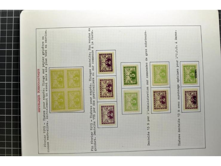  1918/86, ungebrauchte und gestempelte Sammlung mit lokalen Revolutionsausgaben, VZOREC auf Hradschin, Portoprovisiorien, Pro