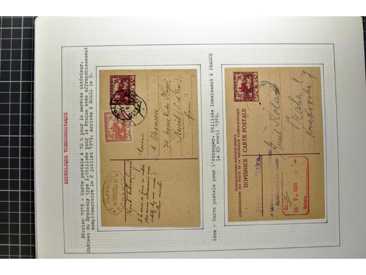  1918/86, ungebrauchte und gestempelte Sammlung mit lokalen Revolutionsausgaben, VZOREC auf Hradschin, Portoprovisiorien, Pro