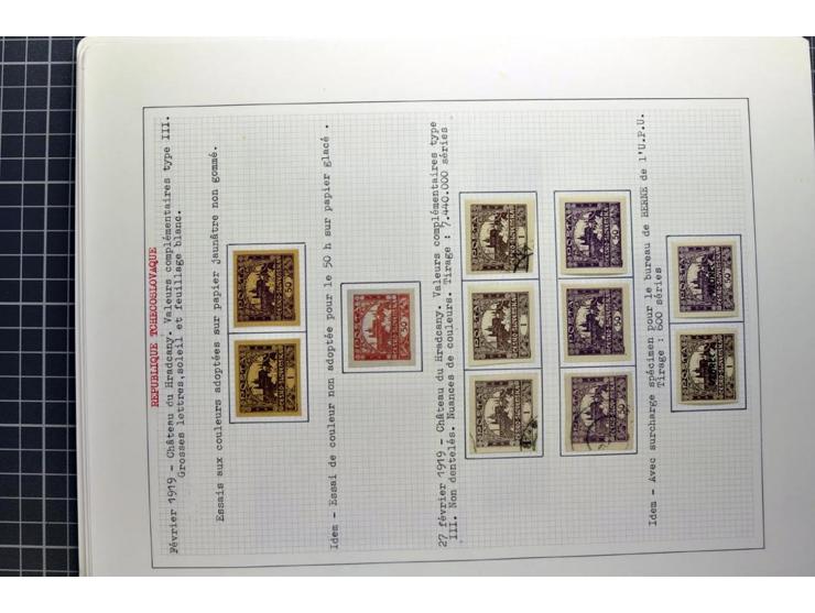  1918/86, ungebrauchte und gestempelte Sammlung mit lokalen Revolutionsausgaben, VZOREC auf Hradschin, Portoprovisiorien, Pro