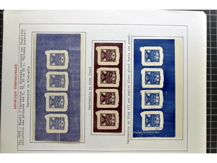 1918/86, ungebrauchte und gestempelte Sammlung mit lokalen Revolutionsausgaben, VZOREC auf Hradschin, Portoprovisiorien, Pro
