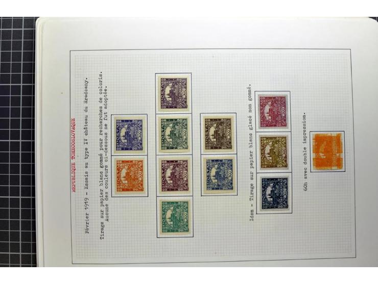  1918/86, ungebrauchte und gestempelte Sammlung mit lokalen Revolutionsausgaben, VZOREC auf Hradschin, Portoprovisiorien, Pro