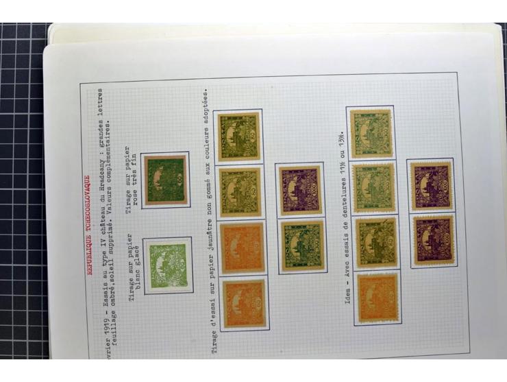 1918/86, ungebrauchte und gestempelte Sammlung mit lokalen Revolutionsausgaben, VZOREC auf Hradschin, Portoprovisiorien, Pro