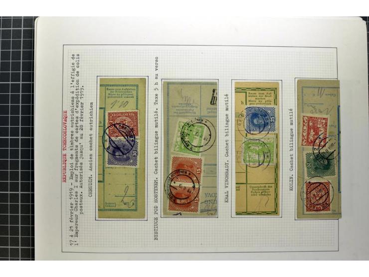 1918/86, ungebrauchte und gestempelte Sammlung mit lokalen Revolutionsausgaben, VZOREC auf Hradschin, Portoprovisiorien, Pro