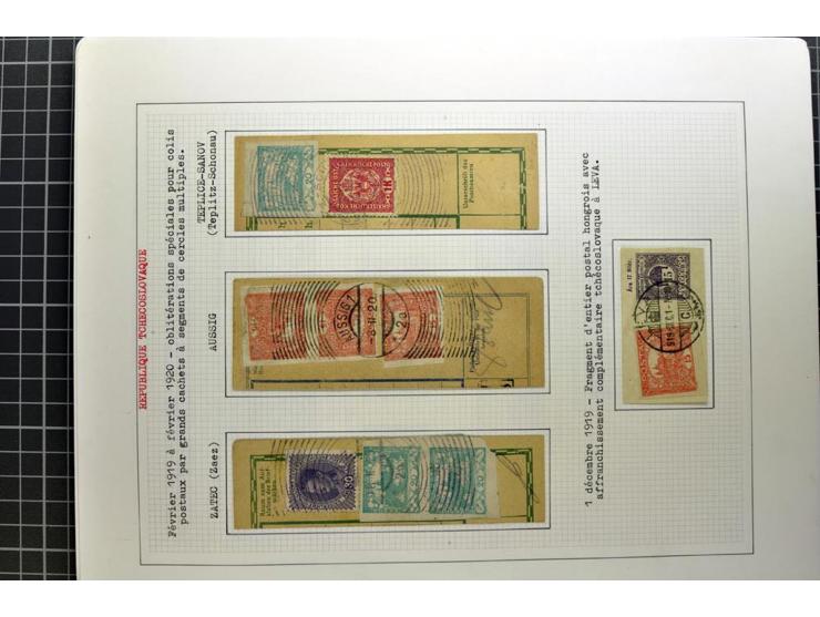  1918/86, ungebrauchte und gestempelte Sammlung mit lokalen Revolutionsausgaben, VZOREC auf Hradschin, Portoprovisiorien, Pro