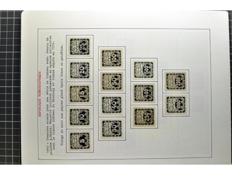  1918/86, ungebrauchte und gestempelte Sammlung mit lokalen Revolutionsausgaben, VZOREC auf Hradschin, Portoprovisiorien, Pro