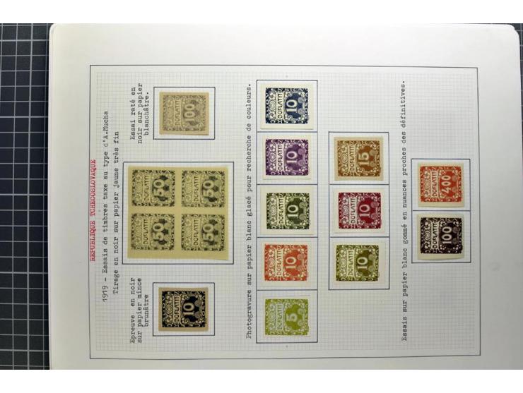  1918/86, ungebrauchte und gestempelte Sammlung mit lokalen Revolutionsausgaben, VZOREC auf Hradschin, Portoprovisiorien, Pro