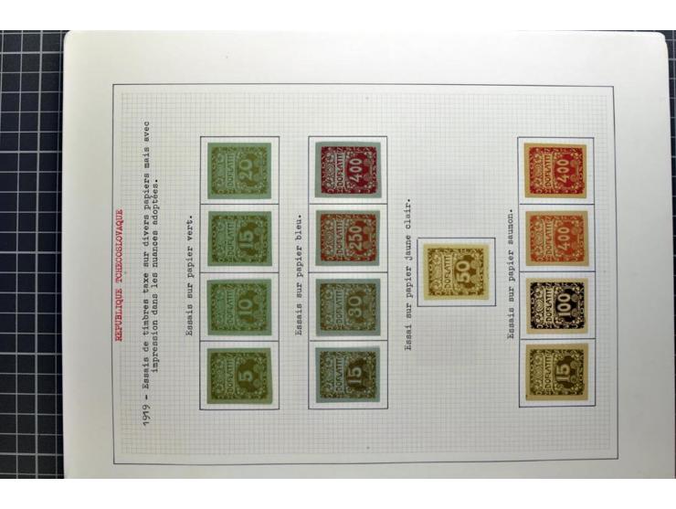  1918/86, ungebrauchte und gestempelte Sammlung mit lokalen Revolutionsausgaben, VZOREC auf Hradschin, Portoprovisiorien, Pro