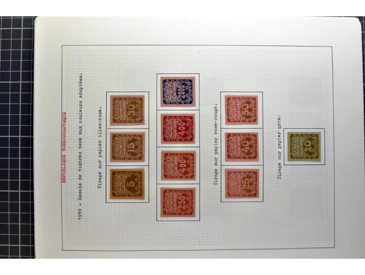  1918/86, ungebrauchte und gestempelte Sammlung mit lokalen Revolutionsausgaben, VZOREC auf Hradschin, Portoprovisiorien, Pro