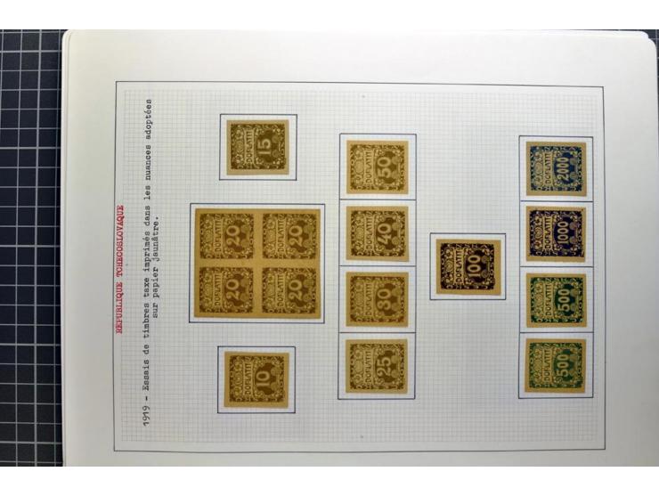  1918/86, ungebrauchte und gestempelte Sammlung mit lokalen Revolutionsausgaben, VZOREC auf Hradschin, Portoprovisiorien, Pro