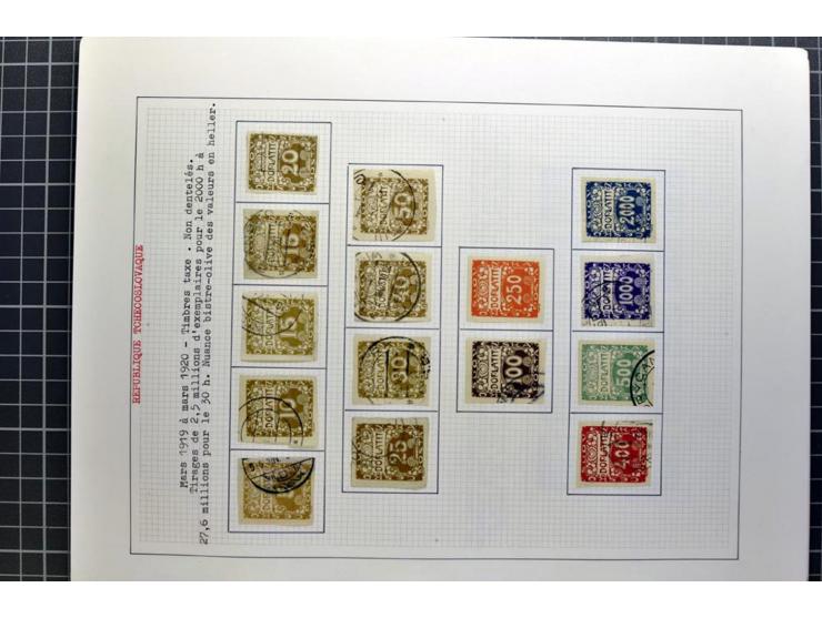  1918/86, ungebrauchte und gestempelte Sammlung mit lokalen Revolutionsausgaben, VZOREC auf Hradschin, Portoprovisiorien, Pro