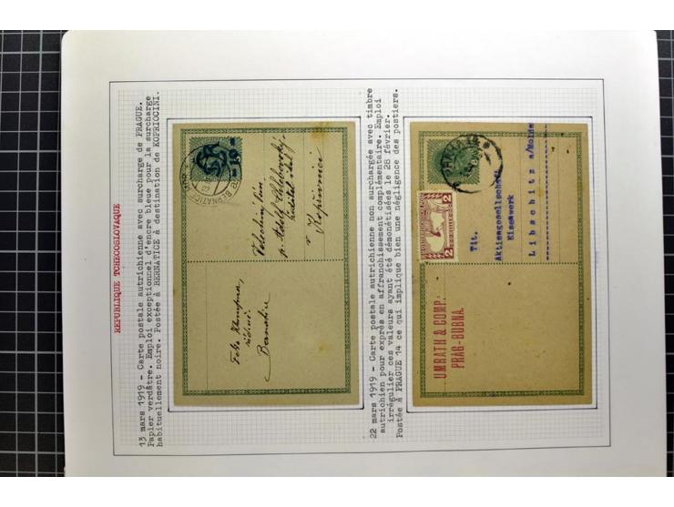  1918/86, ungebrauchte und gestempelte Sammlung mit lokalen Revolutionsausgaben, VZOREC auf Hradschin, Portoprovisiorien, Pro