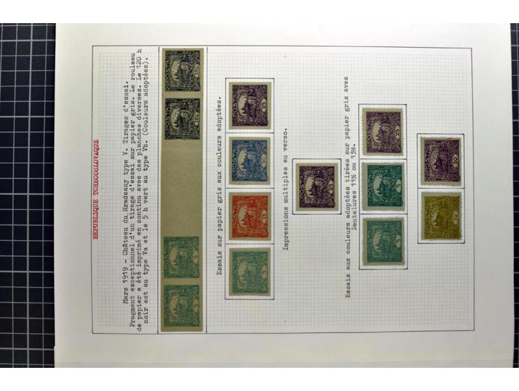  1918/86, ungebrauchte und gestempelte Sammlung mit lokalen Revolutionsausgaben, VZOREC auf Hradschin, Portoprovisiorien, Pro