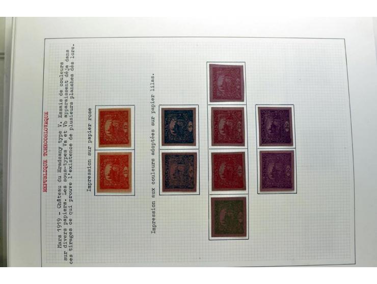  1918/86, ungebrauchte und gestempelte Sammlung mit lokalen Revolutionsausgaben, VZOREC auf Hradschin, Portoprovisiorien, Pro