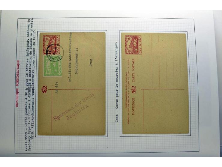  1918/86, ungebrauchte und gestempelte Sammlung mit lokalen Revolutionsausgaben, VZOREC auf Hradschin, Portoprovisiorien, Pro