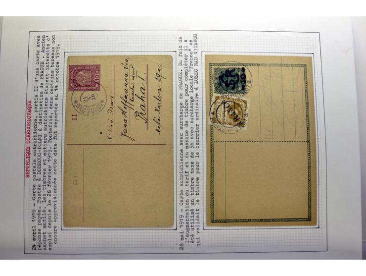  1918/86, ungebrauchte und gestempelte Sammlung mit lokalen Revolutionsausgaben, VZOREC auf Hradschin, Portoprovisiorien, Pro