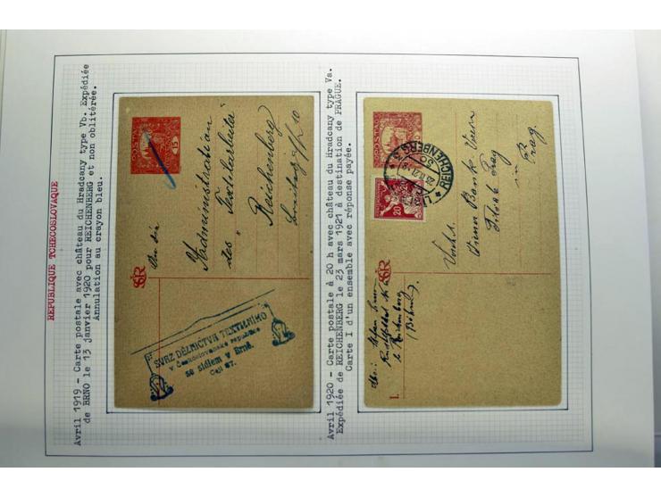  1918/86, ungebrauchte und gestempelte Sammlung mit lokalen Revolutionsausgaben, VZOREC auf Hradschin, Portoprovisiorien, Pro