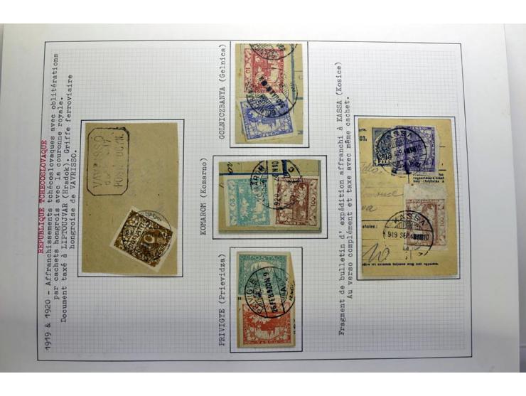 1918/86, ungebrauchte und gestempelte Sammlung mit lokalen Revolutionsausgaben, VZOREC auf Hradschin, Portoprovisiorien, Pro