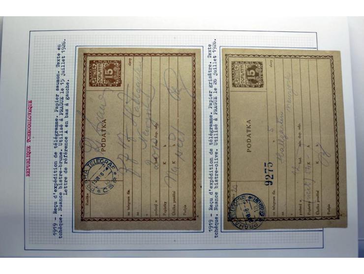  1918/86, ungebrauchte und gestempelte Sammlung mit lokalen Revolutionsausgaben, VZOREC auf Hradschin, Portoprovisiorien, Pro