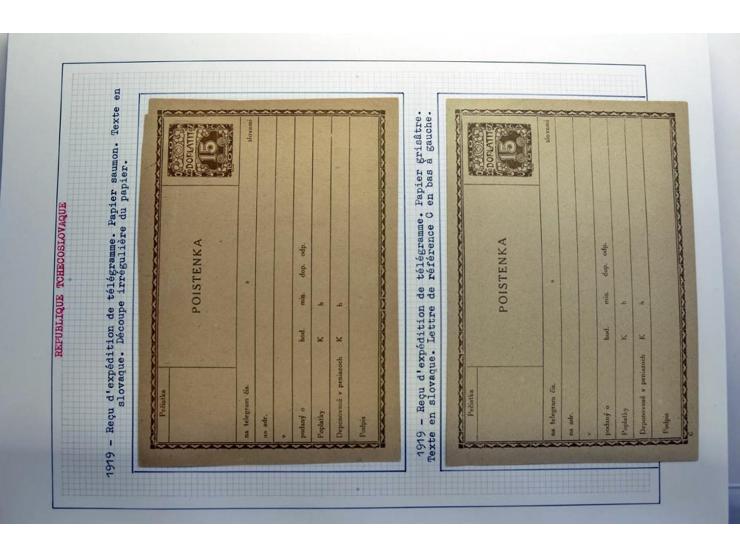  1918/86, ungebrauchte und gestempelte Sammlung mit lokalen Revolutionsausgaben, VZOREC auf Hradschin, Portoprovisiorien, Pro