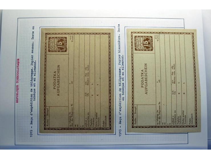 1918/86, ungebrauchte und gestempelte Sammlung mit lokalen Revolutionsausgaben, VZOREC auf Hradschin, Portoprovisiorien, Pro