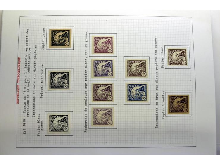  1918/86, ungebrauchte und gestempelte Sammlung mit lokalen Revolutionsausgaben, VZOREC auf Hradschin, Portoprovisiorien, Pro