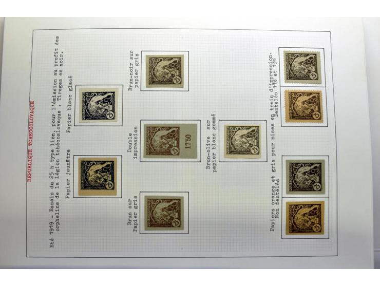  1918/86, ungebrauchte und gestempelte Sammlung mit lokalen Revolutionsausgaben, VZOREC auf Hradschin, Portoprovisiorien, Pro