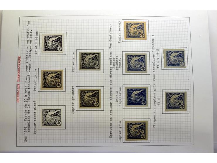  1918/86, ungebrauchte und gestempelte Sammlung mit lokalen Revolutionsausgaben, VZOREC auf Hradschin, Portoprovisiorien, Pro
