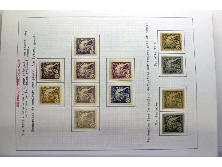  1918/86, ungebrauchte und gestempelte Sammlung mit lokalen Revolutionsausgaben, VZOREC auf Hradschin, Portoprovisiorien, Pro