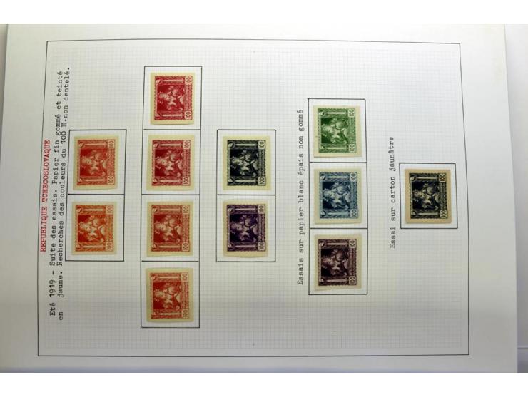  1918/86, ungebrauchte und gestempelte Sammlung mit lokalen Revolutionsausgaben, VZOREC auf Hradschin, Portoprovisiorien, Pro